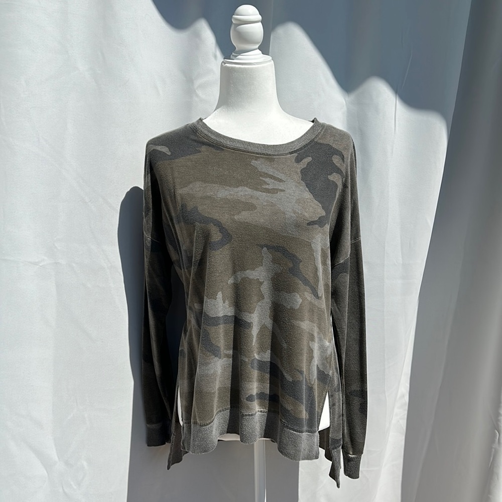 Dantelle | Green Camo Long Sleeve Top Evereve